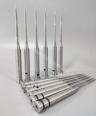 SS440C मोल्ड कोर पिन +/- 0.005mm . के साथ मेडिकल ट्रांसफर पिपेट के लिए पिन डालें